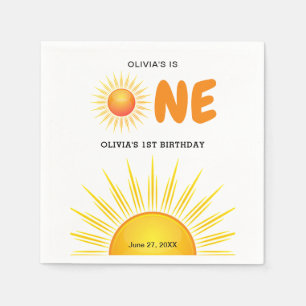 Boho Erste Reise um die Sonne 1. Geburtstag Serviette