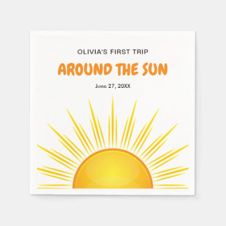 Boho Erste Reise um die Sonne 1. Geburtstag Serviette