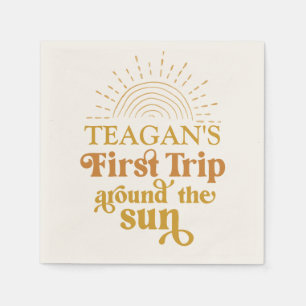 Boho Erste Reise um die Sonne Erster Geburtstag Serviette