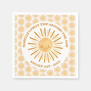 Boho Erster Ausflug rund um das Sun 1. Geburtstags Serviette