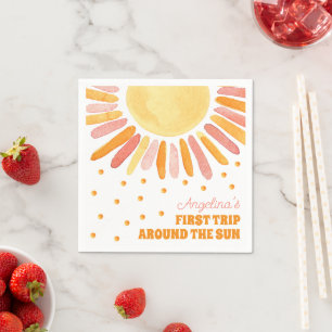 Boho Erster Ausflug rund um die Sun Birthday Water Serviette