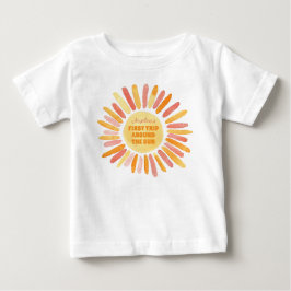 Boho Erster Rundgang durch das Sun 1. Geburtstags- Baby T-shirt