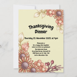 Boho erthy Blume Erntedank Dinner Einladung