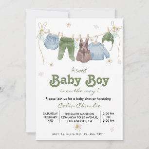 Boho Es ist eine Baby-Baby-Kleidungsdusche Einladung