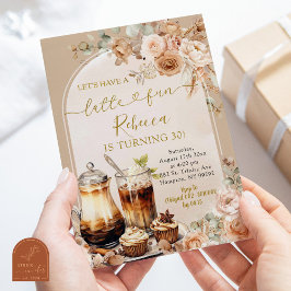 Boho Espresso Martini Latte Adult Fun Geburtstag Einladung