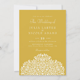 Boho Ethnic Botanical Accent Wedding Einladung