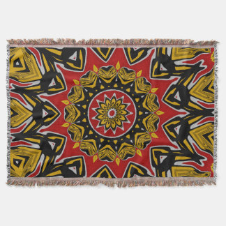 Boho Ethnik-inspirierte Mosaik-Mandala-Kunst Decke