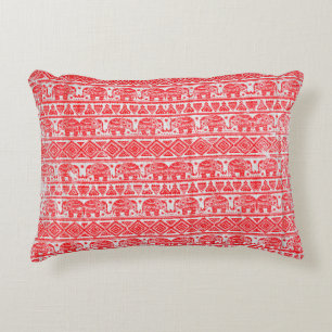 Boho-ethnisches Elefantenmuster Zierkissen