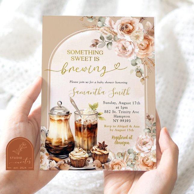 Boho etwas Süßes ist das Brauen von Babydusche Einladung (Von Creator hochgeladen)