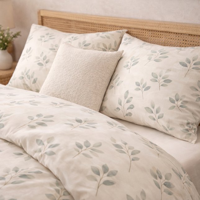 Boho Eucalyptus Botanical Pattern Pillowcase Kissenbezug (Von Creator hochgeladen)