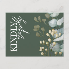 Boho Eucalyptus Dark Green & White UAWG Einladung