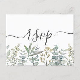 Boho Eucalyptus Sage Green & White UAWG Einladung