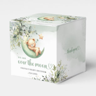 Boho eucalyptus teddy Bär über die Mondlandschaft Geschenkschachtel