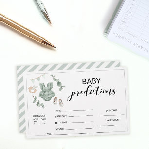 Boho-Eukalyptus-Baby-Shower-Vorhersagen-Papierware Briefpapier