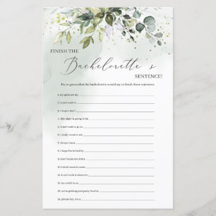 Boho Eukalyptus beendet die Sätze von Bachelorette