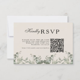 Boho Eukalyptusblätter Hochzeit RSVP Karte