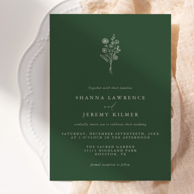 Boho Evergreen Elegante | Einladung (Available for print and instant digital download!)