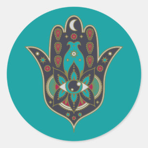 Boho Evil Eye & Hamsa Aufkleber