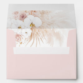 Boho exotische botanische Blumen und Pampasgras
