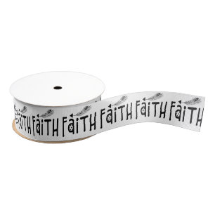 Boho Faith Schwarz und Weiß Ripsband