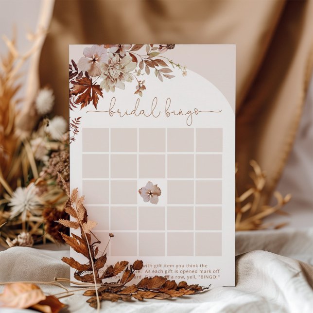 Boho Fall arch Brautparty Bingospiel (Von Creator hochgeladen)
