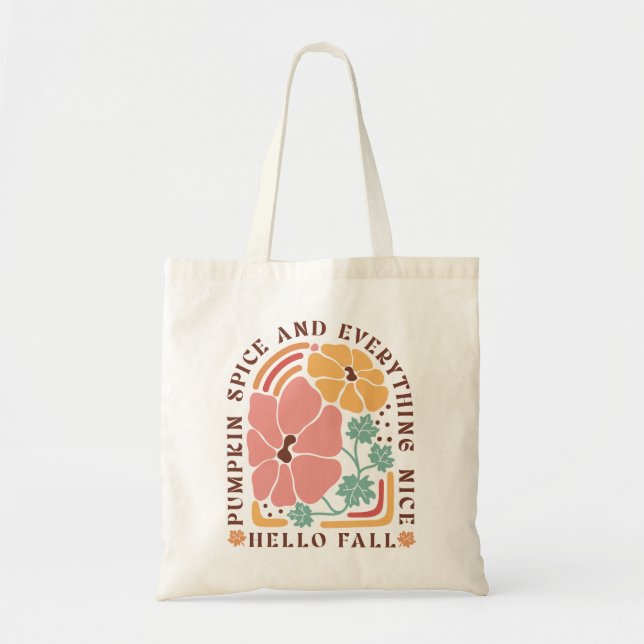 Boho Fall Autumn Zitat Tragetasche (Vorne)