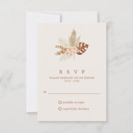 Boho Fall Blume Rustic Wedding RSVP