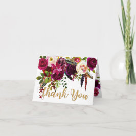 Boho Fall Bouquet Floral Vielen Dank Dankeskarte