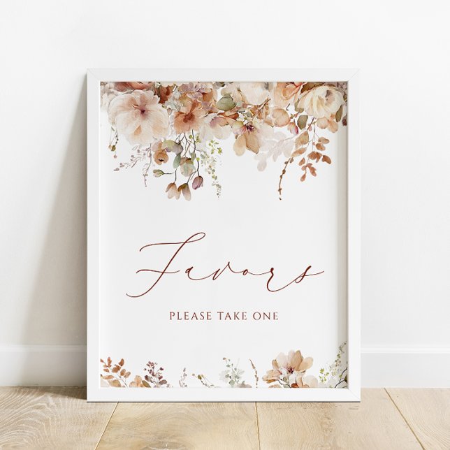 Boho Fall Floral Baby Duwer Lieblings-Schild Poster (Von Creator hochgeladen)
