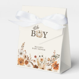 Boho Fall Ghost Floral Oh Boy Baby Shower  Geschenkschachtel