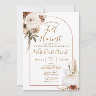 Boho Fall Harvest Pumpkin, Fall Fest Community Einladung