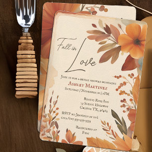 Boho Fall in Liebe Herbst Orange Brautparty Einladung