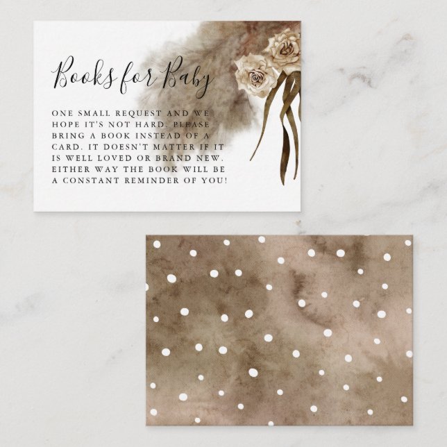 Boho Fall in Liebe Pampas Grass Buchanfrage Begleitkarte (Vorne/Hinten)