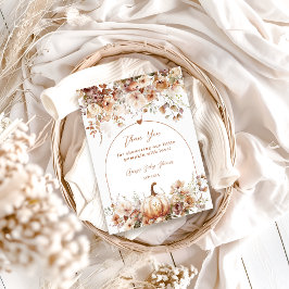 Boho Fall in Liebe Wildblume Babydusche Dankeskarte