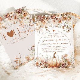 Boho Fall in Liebe Wildblume Babydusche Einladung