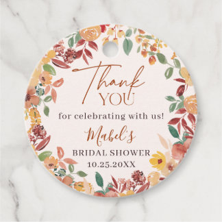 Boho Fall In Love Gemalte Florale Danke Geschenkanhänger