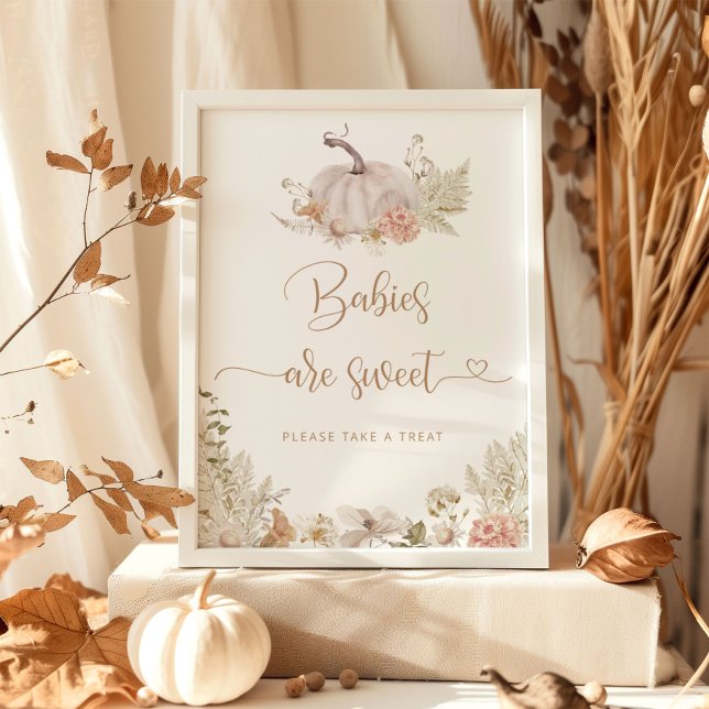 Boho Fall kleiner Kürbis Babies sind süßes Poster (Von Creator hochgeladen)
