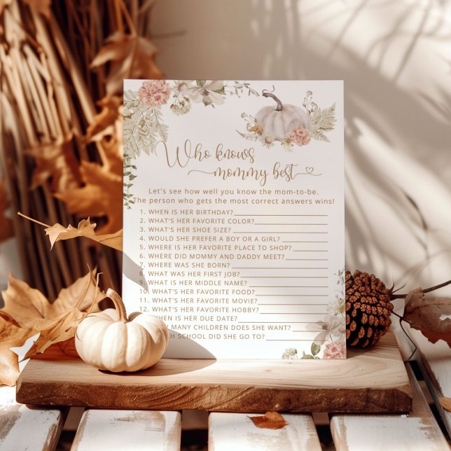 Boho Fall Kürbis Blumenkohl Wer Mami am besten ken (Von Creator hochgeladen)