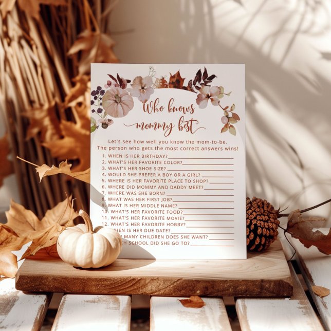 Boho Fall Kürbis Blumenkohl Wer Mami am besten ken (Von Creator hochgeladen)