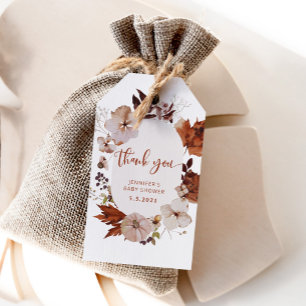 Boho Fall Kürbis danke Ihnen Tag Geschenkanhänger