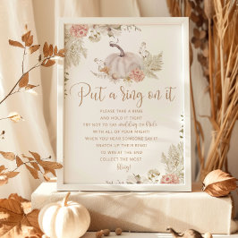 Boho Fall Kürbis setzte einen Ring auf sein Spiel  Poster