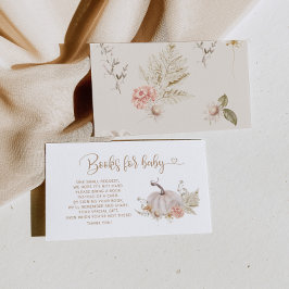 Boho Fall Kürbisbücher für Baby-Ticket-Gehäuse Begleitkarte