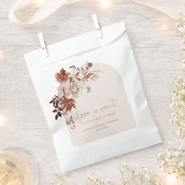 Boho Fall Liebe ist süß nehmen Sie eine Leckerei Geschenktütchen (Ausgeschnitten)