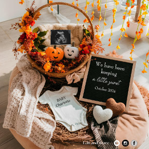 Boho Fall Pregnancy Ankündigung digital