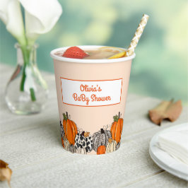 Boho Fall Pumpkin Baby Dusche Pappbecher