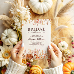 Boho Fall Pumpkin Brautparty Einladung
