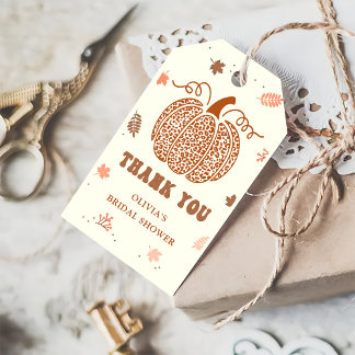 Boho Fall Pumpkin Brautparty Gefallen Vielen Dank Geschenkanhänger