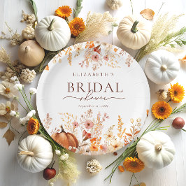 Boho Fall Pumpkin Brautparty Pappteller