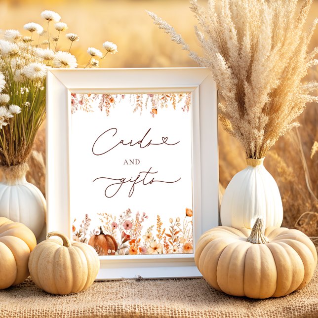 Boho Fall Pumpkin Cards und Geschenke Poster (Von Creator hochgeladen)