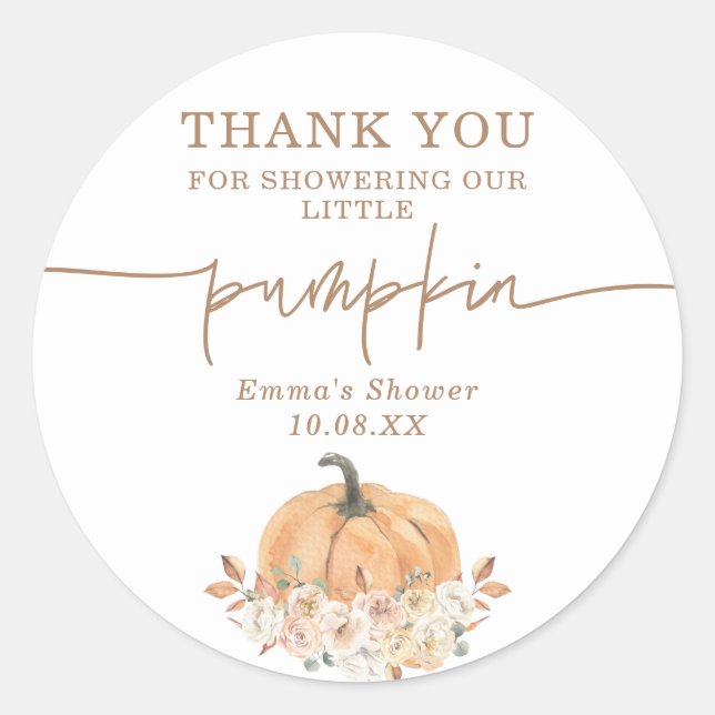 Boho Fall Pumpkin Danke, dass du Sticker hast (Vorderseite)